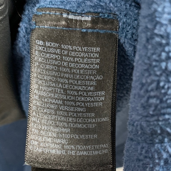 NORTH FACE | LARGE Men FLEECE 1/4 ZIP PULL OVER | BLUE NAVY - Picture 14 of 15